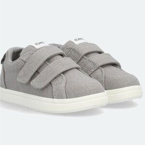 Toms Kids Gray Canvas Double-Strap Sneakers